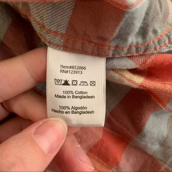 Jachs girlfriend womens size small bea long sleeve plaid button down shirt - Picture 5 of 6